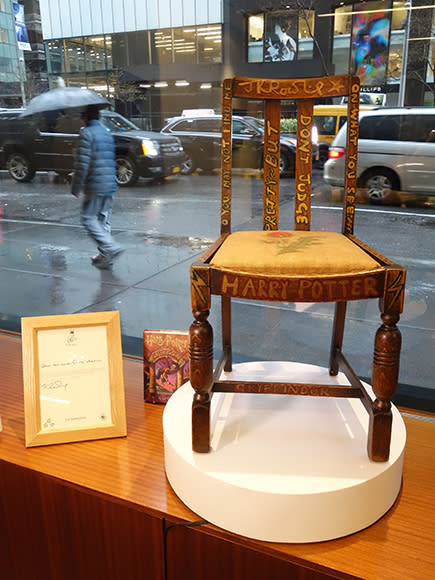 J.K. Rowling's Chair Sells for Nearly $400,000 at Auction| Harry Potter and the Chamber of Secrets, Harry Potter and the Sorcerer's Stone, Harry Potter, Harry Potter and the Chamber of Secrets, Harry Potter and the Sorcerer's Stone, J.K. Rowling