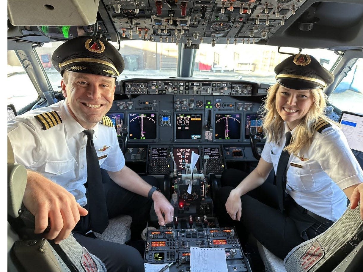 Delta pilots Brent and Kelly Knoblauch.