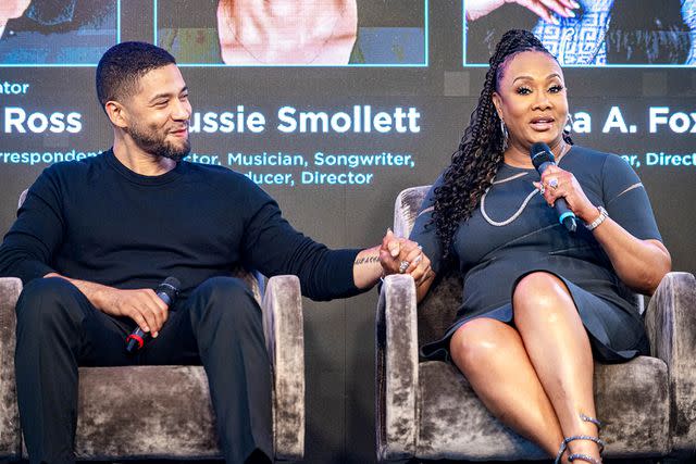 <p>Aaron J. Thornton/Getty</p> Jussie Smollett (left) and Vivica A. Fox (right)