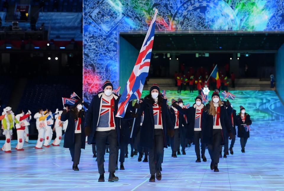 Team GB during the Parade of Nations at the Beijing 2022 Opening Ceremony (Getty Images)