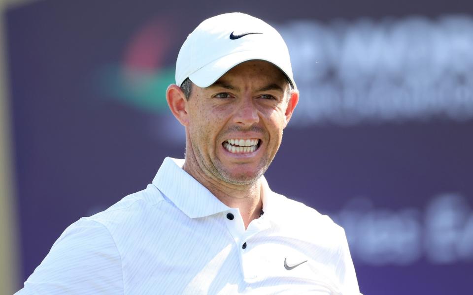 Rory McIlroy during a practice round at the DP World Tour Championship - Jon Rahm breaks ranks with Rory McIlroy to brand golf's world ranking system 'laughable'