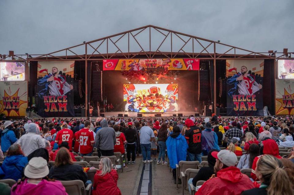 Fans attend Kelce Jam at the Azura Ampitheater on Friday, April 28, 2023, in Bonner Springs.