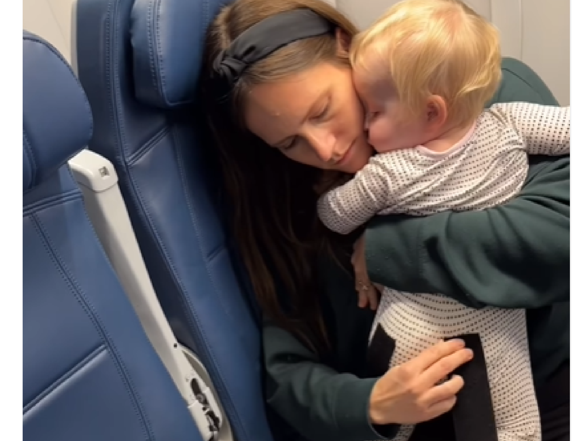 The video showing how to tape a baby up for a flight was liked almost a million times on TikTok  (Instagram/Lisa Flom)