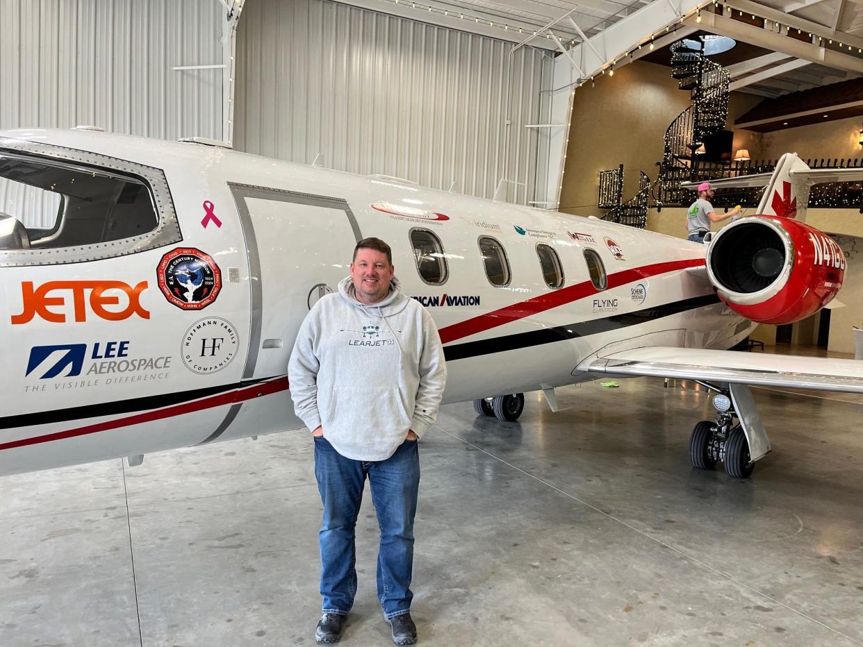 Bart Gray, Madison Comprehensive High School 1995 graduate, is one of four pilots who plan to commemorate the 100th anniversary of an historic around-the-world flight starting April 4 and finishing April 6 in Wichita, Kansas.