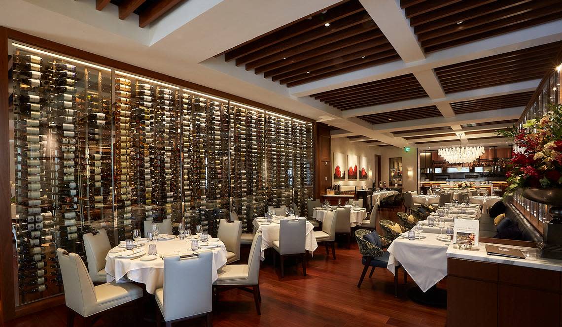 The dining room at Fiola in Coral Gables