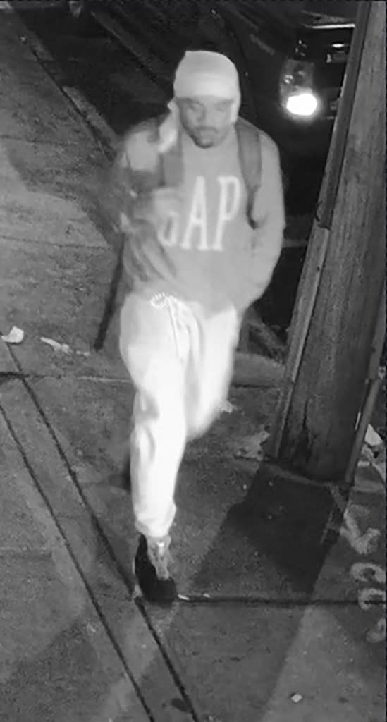The man stands about 5 feet 9 inches tall and was wearing a GAP sweatshirt, according to cops. DCPI