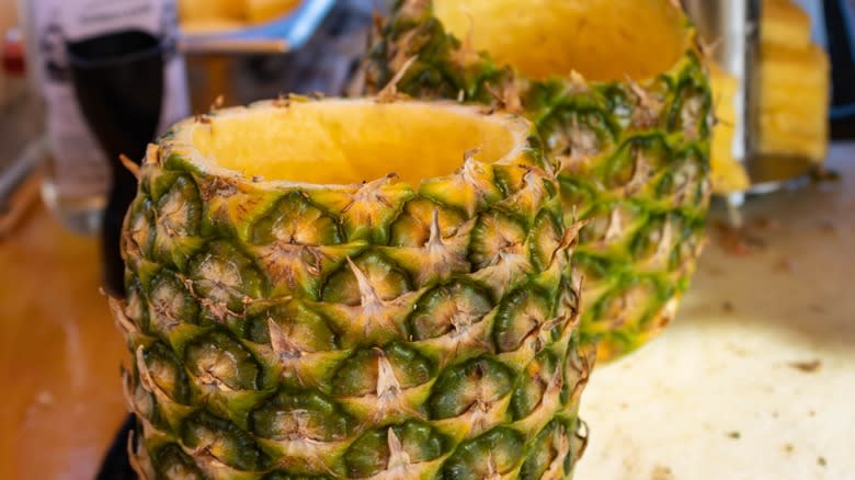 hollowed out pineapples