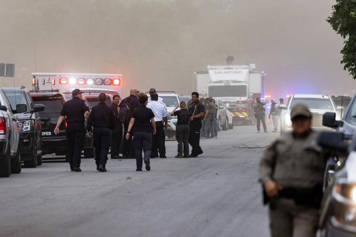 Mass Shooting At Elementary School In Uvalde, Texas Leaves At Least 19 Dead - Credit: Jordan Vonderhaar/Getty Images
