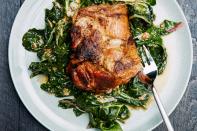 This milk-braised pork shoulder is one of the easiest Dutch oven recipes you’ll ever make. Minimal prep and four hours in the oven later, you’re left with a fall-apart tender roast and a ricotta-like sauce that wilts the Swiss chard to silky goodness. <a href="https://www.epicurious.com/recipes/food/views/milk-braised-pork-with-lemon-and-sage-recipe?mbid=synd_yahoo_rss" rel="nofollow noopener" target="_blank" data-ylk="slk:See recipe.;elm:context_link;itc:0" class="link ">See recipe.</a>