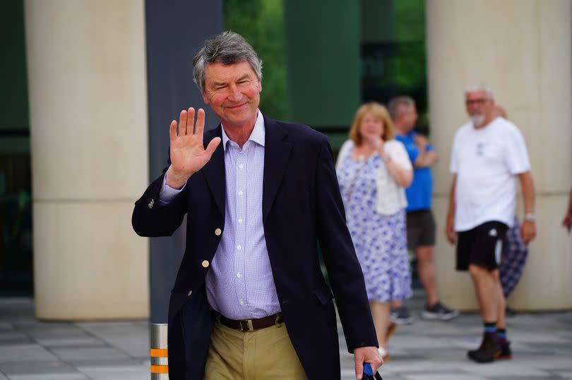 Vice Admiral Sir Tim Laurence leaves Southmead Hospital in Bristol where the Princess Royal is being treated -Credit:PA