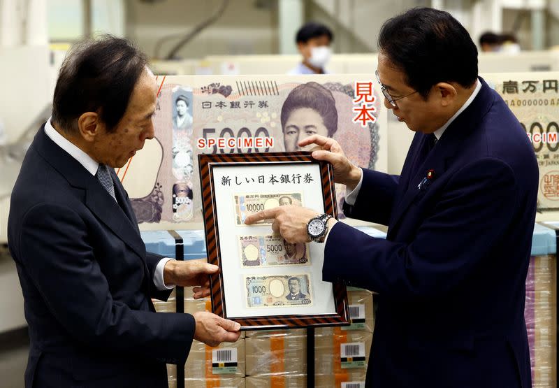 Japan began circulating its first new banknotes in 20 years in Tokyo