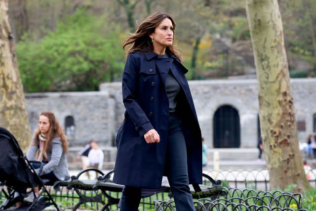 <p>Jose Perez/Bauer-Griffin/GC Images</p> Mariska Hargitay on the set of 'Law and Order: SVU'