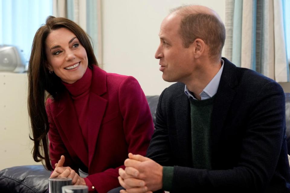 <div class="inline-image__caption"><p>Britain's Kate, Princess of Wales, and Prince William visit Windsor Foodshare as they learn more about the support that the organization provides to individuals and families living in the local area, before helping volunteers to sort food donations and prepare packages for the charity's clients, in Windsor, Britain, Jan. 26, 2023.</p></div> <div class="inline-image__credit">Alastair Grant/Pool via REUTERS</div>