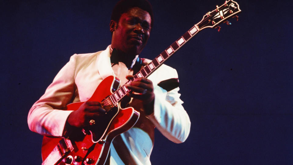 BB King on stage at Newport Jazz Festival, Rhode Island, United States, 6th July 1969.