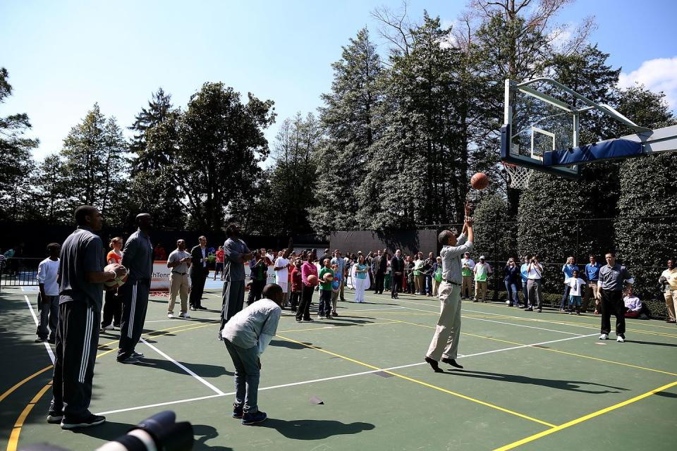 And the President has an official basketball court.