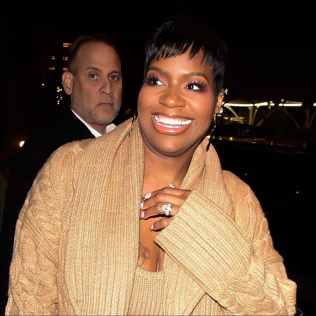  Fantasia Barrino is a vision in beige while appearing in New York City. 