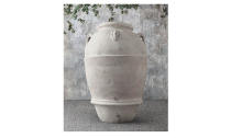 <p>Lions Head Olive Jar in Antique White, $795, <a href="https://www.restorationhardware.com/catalog/product/product.jsp?productId=prod3110241&categoryId=cat3000004" rel="nofollow noopener" target="_blank" data-ylk="slk:restoration hardware;elm:context_link;itc:0;sec:content-canvas" class="link ">restoration hardware</a></p>