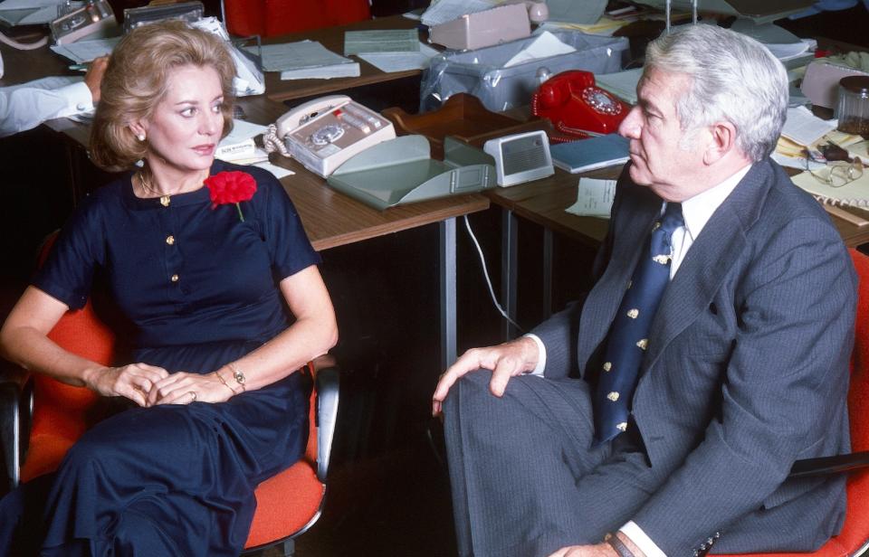 Walters and Harry Reasoner in 1976