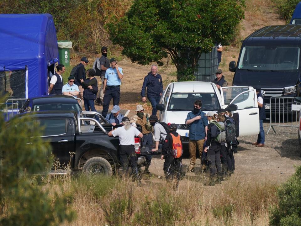 Search teams at work during the operation that last most of the week (PA)