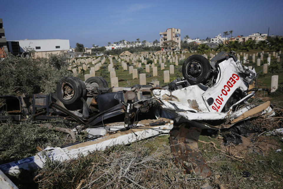 a bombed car reduced to metal