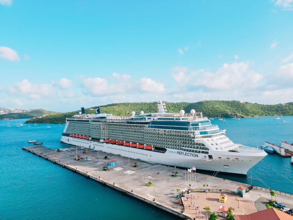 Halee Whiting's Celebrity Reflection cruise at the dock.