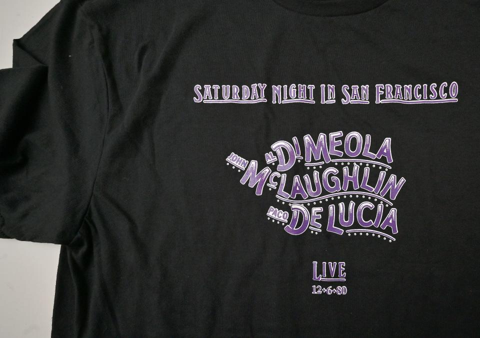 Worcester Tech students helped print this T-shirt for musician Al Di Meola.