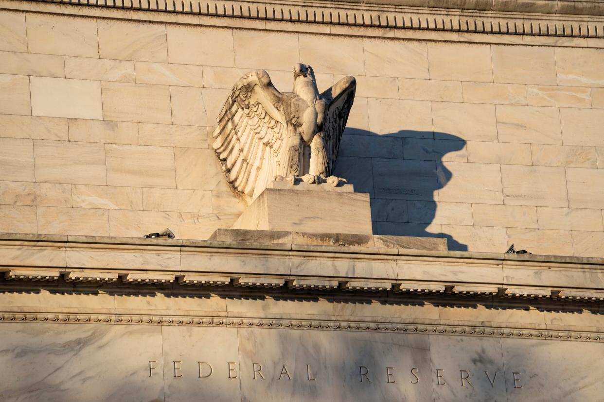 Photo taken on Dec. 2, 2020 shows the U.S. Federal Reserve in Washington, D.C. (Photo by Liu Jie/Xinhua via Getty) 