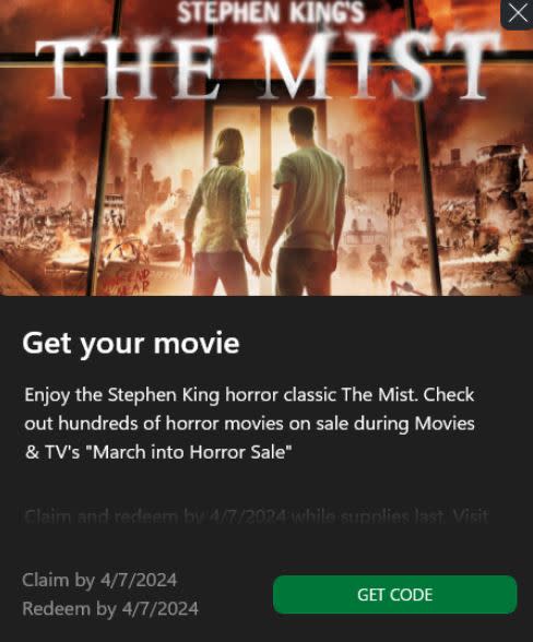 Suscriptores de Xbox Game Pass Ultimate pueden conseguir una copia de The Mist