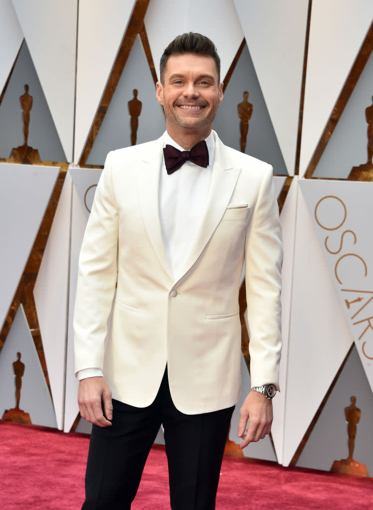 Ryan Seacrest covers the 2017 Oscars. (Photo: Kevin Mazur/Getty Images)