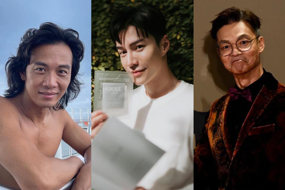 Qi Yuwu, Lawrence Wong and Mark Lee are among Yahoo Singapore readers’ top ten most-searched male celebrities of 2021. (Photos: Qi Yuwu/Instagram, Grail, Getty Images)