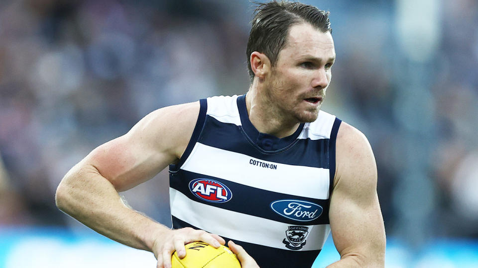 Seen here, Patrick Dangerfield in action for Geelong in the AFL.