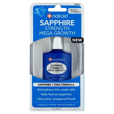 11) Sapphire Strength Mega Growth Nail Polish