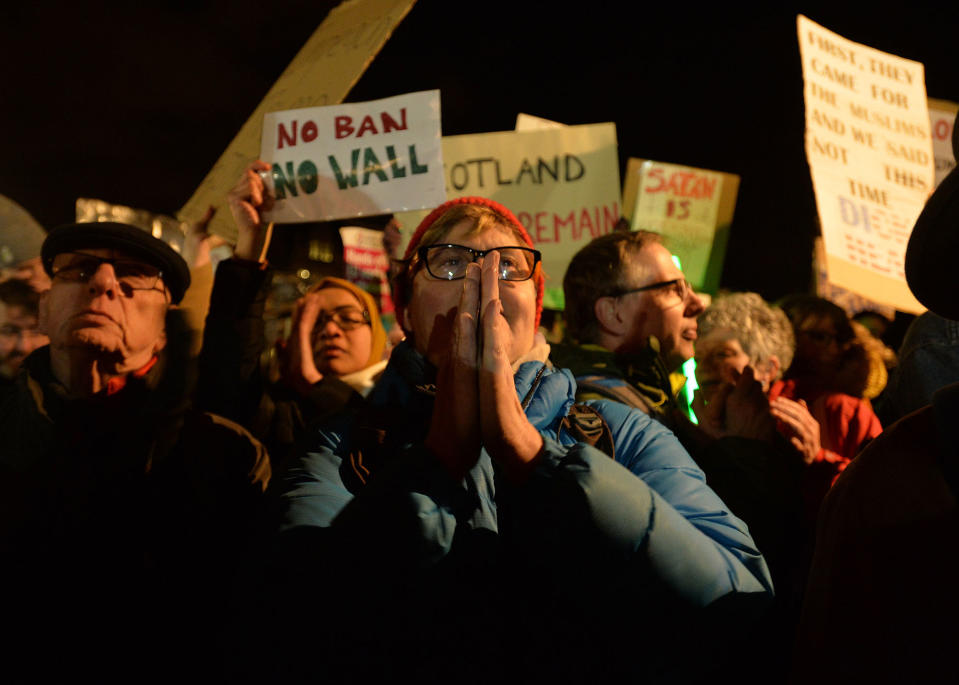 UK protests erupt over Trump’s Muslim travel ban