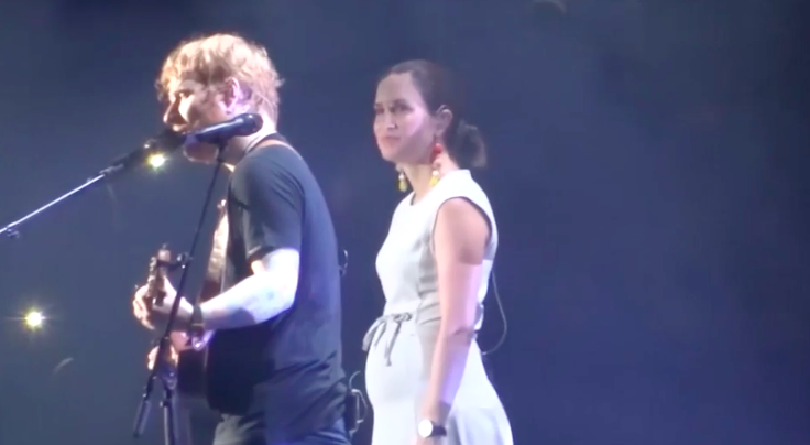 Missy performs with British megastar Ed Sheeran at Suncorp Stadium, 21st March. Source: Youtube