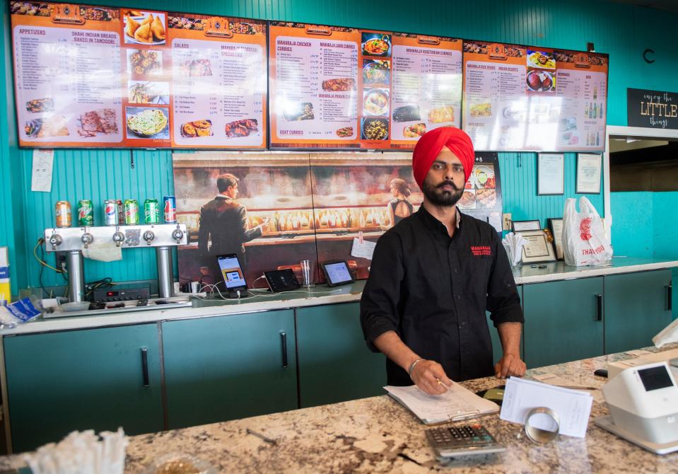 Gursharan Singh is the manager of Maharaja Indian Cuisine located in the Eastland Plaza shopping center in Stockton.