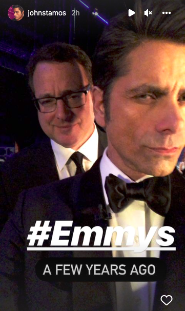 John Stamos shares throwback photo of him and Bob Saget at Emmys 'a few years ago' ahead of 2022 ceremony. (Photo: John Stamos via Instagram)