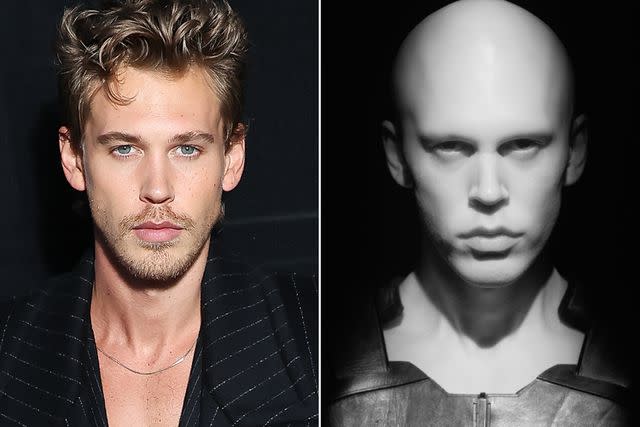 <p>Marc Piasecki/WireImage; Courtesy Warner Bros. Pictures</p> Austin Butler photographed in Paris on Sept. 26, 2023; Austin Butler as Feyd-Rautha Harkonnen in 'Dune: Part Two'