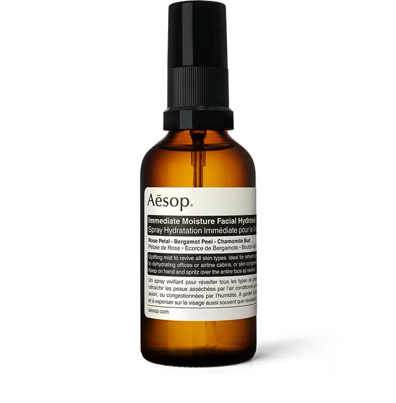 A bottle of Aesop Immediate Moisture Facial Hydrosol