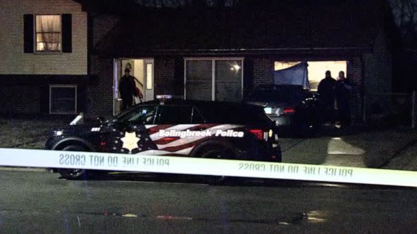 PHOTO: Police respond to a home invasion that left 3 people dead, March 5, 2023, in Bolingbrook, Ill. (WLS)