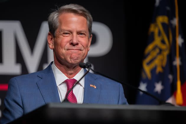Georgia Gov. Brian Kemp (R) has been called out for harsh voting guidelines that critics say suppresses the Black vote in the state. (Photo: Photo by Nathan Posner/Anadolu Agency via Getty Images)