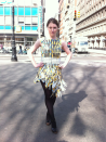 <p>In 2012, Parsons students Matthew Wallace, Elizabeth Bastian, and Deirdre Gaine created a dress made of <a href="http://metrocarddress.tumblr.com/" rel="nofollow noopener" target="_blank" data-ylk="slk:discarded New York City MetroCards;elm:context_link;itc:0;sec:content-canvas" class="link ">discarded New York City MetroCards</a> in order to make a statement about sustainability and recycling. Many of the cards used were found on the ground at the Union Square subway station. </p>