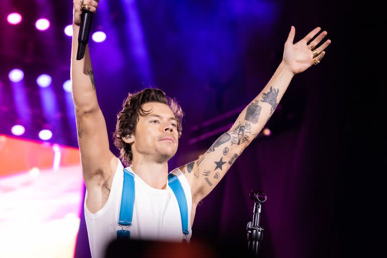 Harry Styles hizo delirar a su público en el Estadio de River, en su segunda visita al país; este domingo se vuelve a presentar en el Monumental (Steven Sierra, gentileza  DF)