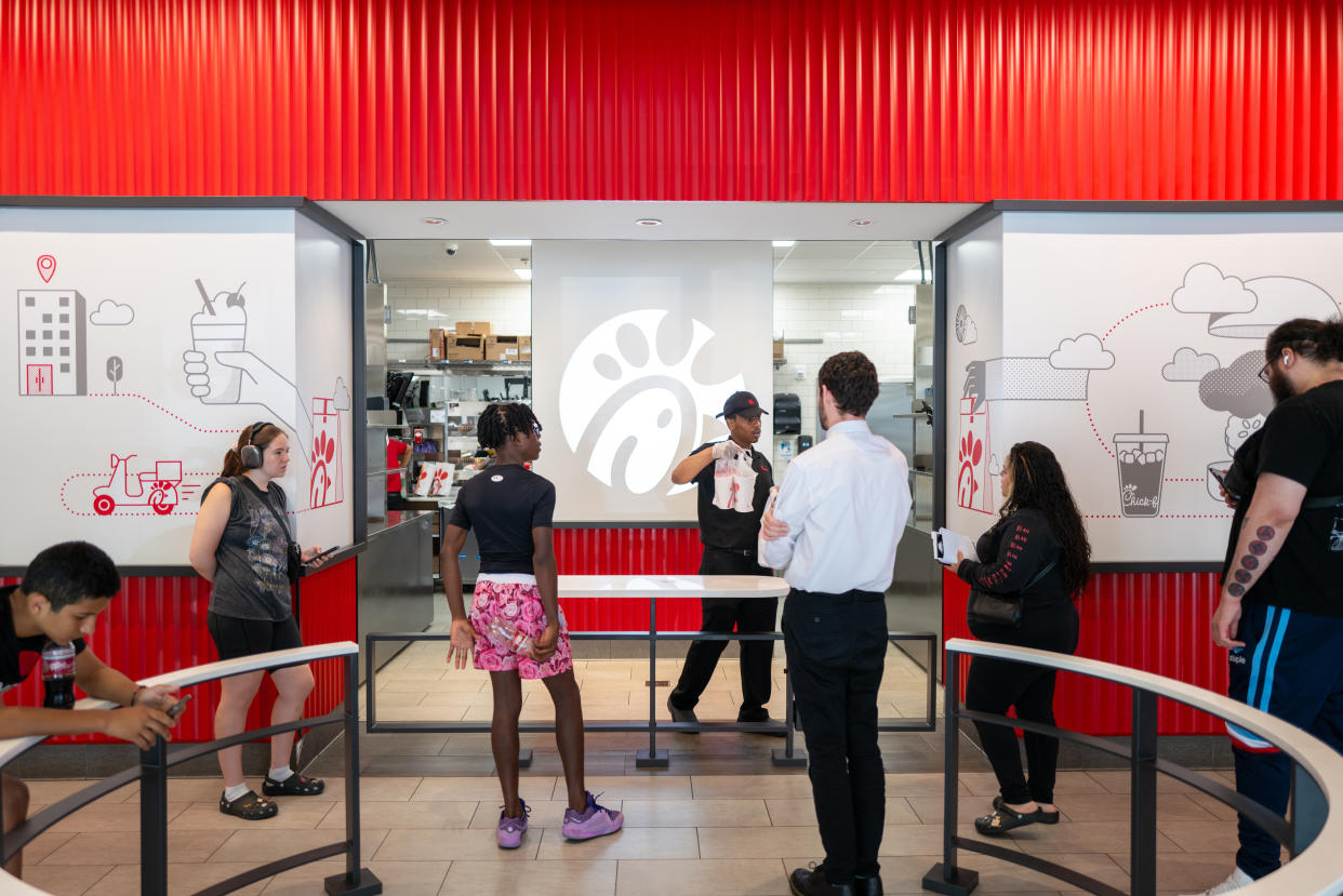 Chick-fil-A opened its first takeout-only store in Manhattan in March 2024, joining a wave of retailers experimenting with smaller outposts. (Robert Wright/The New York Times)