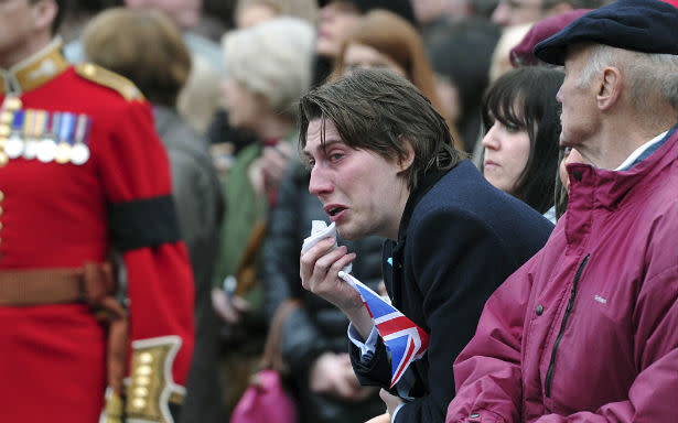 Tears and Jeers at Margaret Thatcher's Funeral