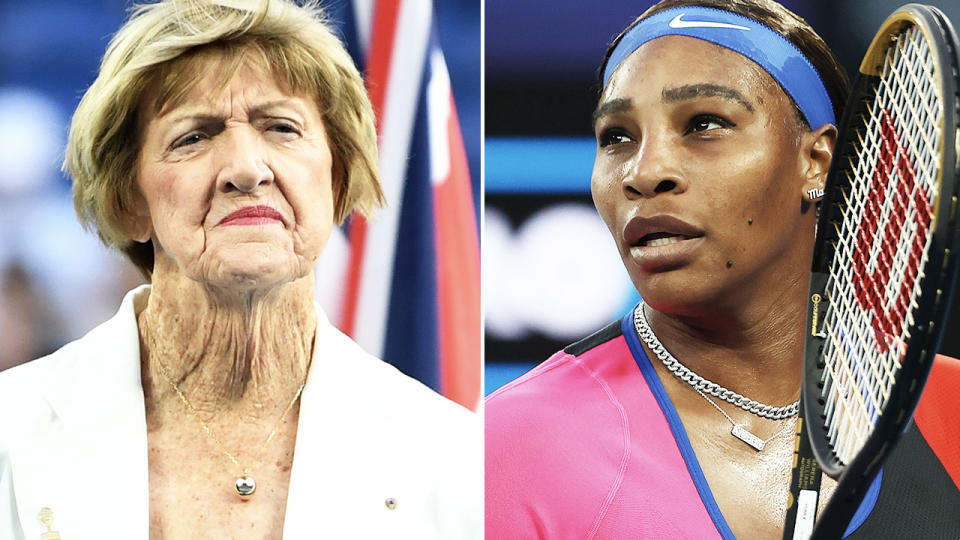 Serena Williams and Margaret Court, pictured here at the Australian Open.