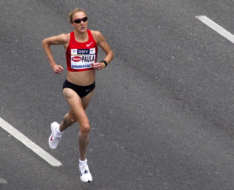 Britain's Paula Radcliffe competes at the Vienna City Marathon, in April 2012