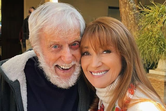 <p>Jane Seymour/ Instagram</p> Dick Van Dyke and Jane Seymour.