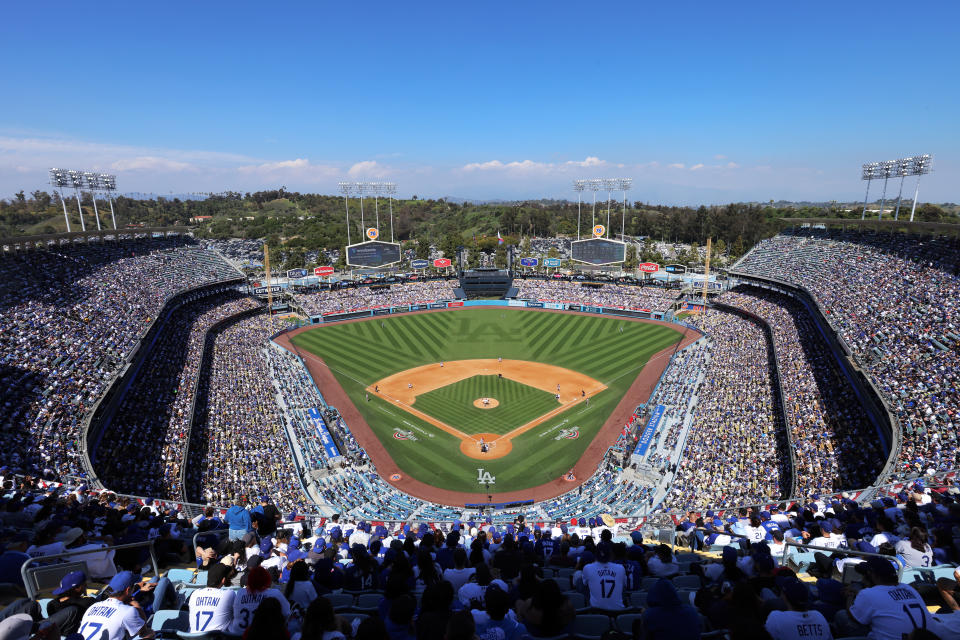 A massive series begins tonight at Dodger Stadium. (Katelyn Mulcahy/MLB Photos via Getty Images)