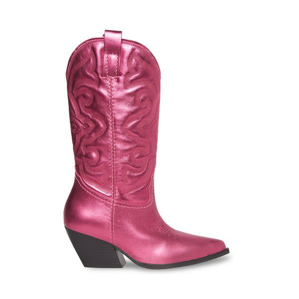 9) Steve Madden Pink Metallic Boot