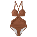 Get the two-piece effect with one-piece security. This cutout swimsuit holds everything in place with two adjustable crisscross straps in the back. $20, Amazon. <a href="https://www.amazon.com/RUUHEE-Control-Swimsuits-Bathing-Coffee/dp/B09R6NDGY7" rel="nofollow noopener" target="_blank" data-ylk="slk:Get it now!" class="link ">Get it now!</a>